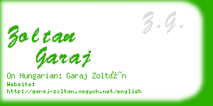 zoltan garaj business card